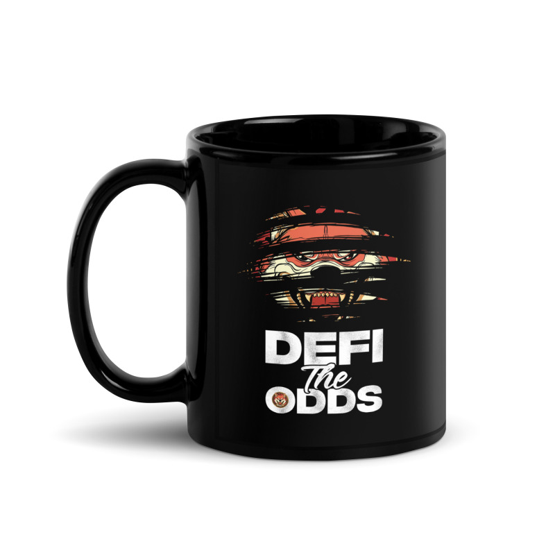 DeFi The Odds - 11oz Black Glossy Mug