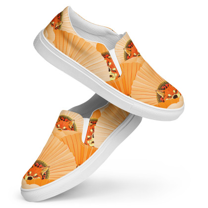 Women's - Japanese Fan Pattern - Slip-on Canvas Shoes